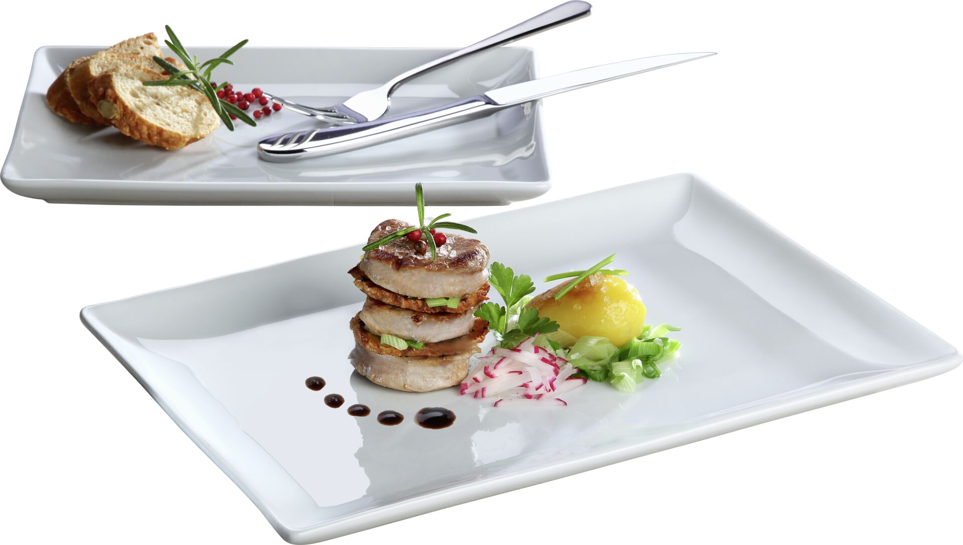 Teller rechteckig "Scoup" 5,5 x 23,5 cm