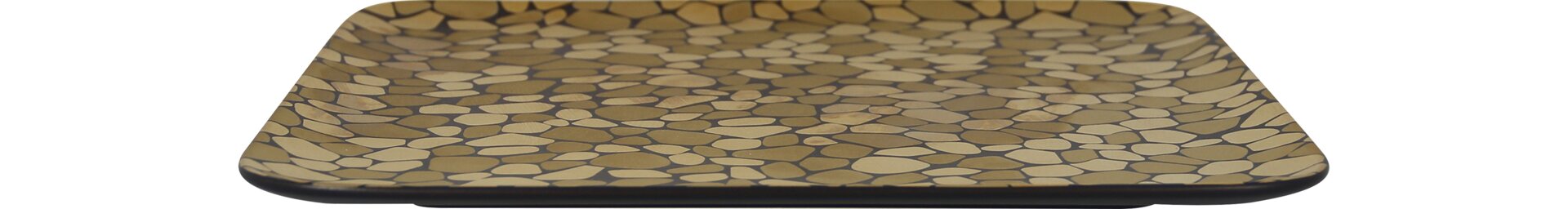 Teller quadratisch 300 mm schwarz / gold