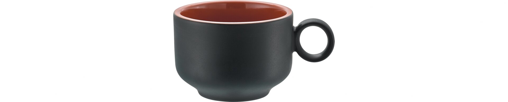 Tasse 85 mm / 0,20 l terrakotta / anthrazit Shiro Komodo