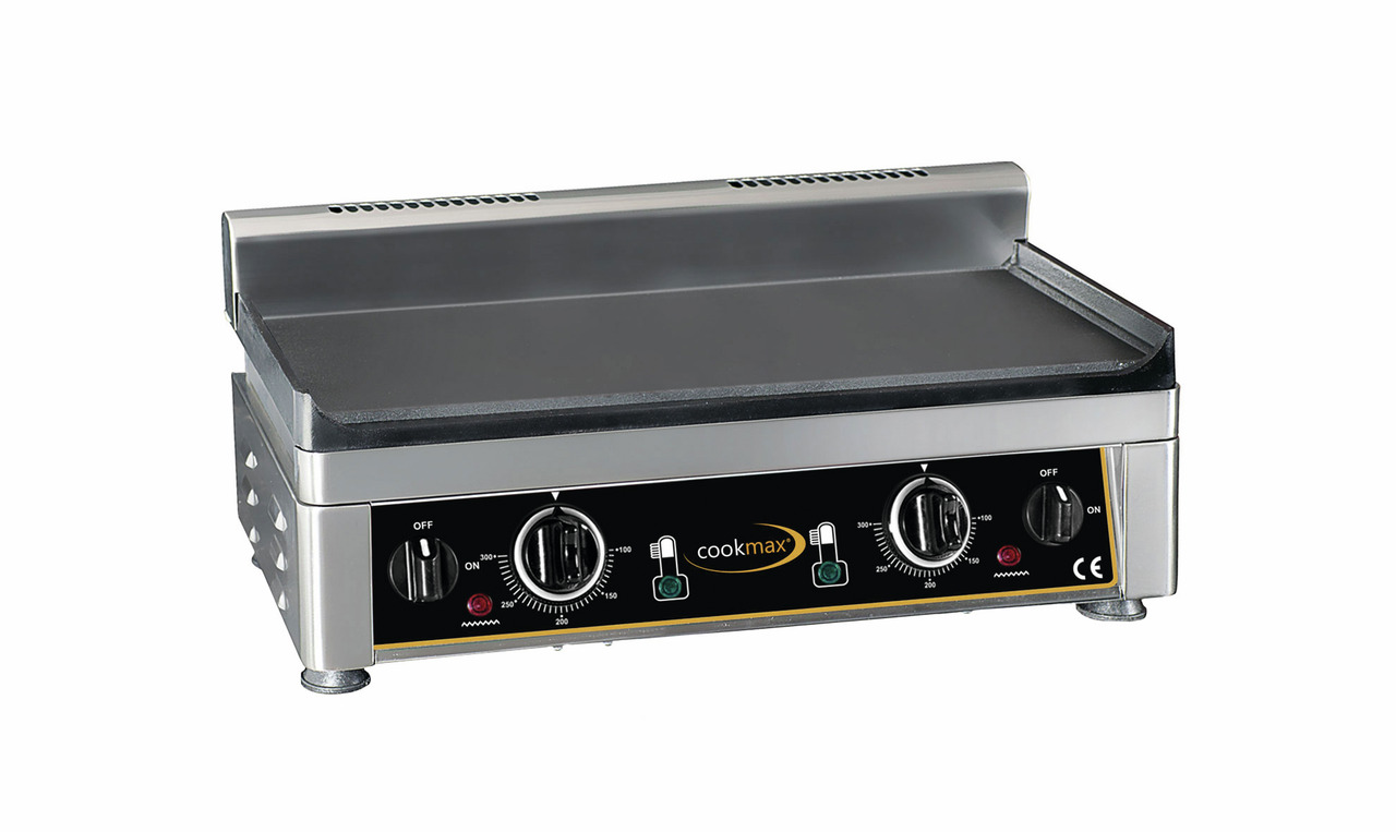 Elektro-Grillplatte glatt 2 Heizzonen 560 x 440 x 300 mm