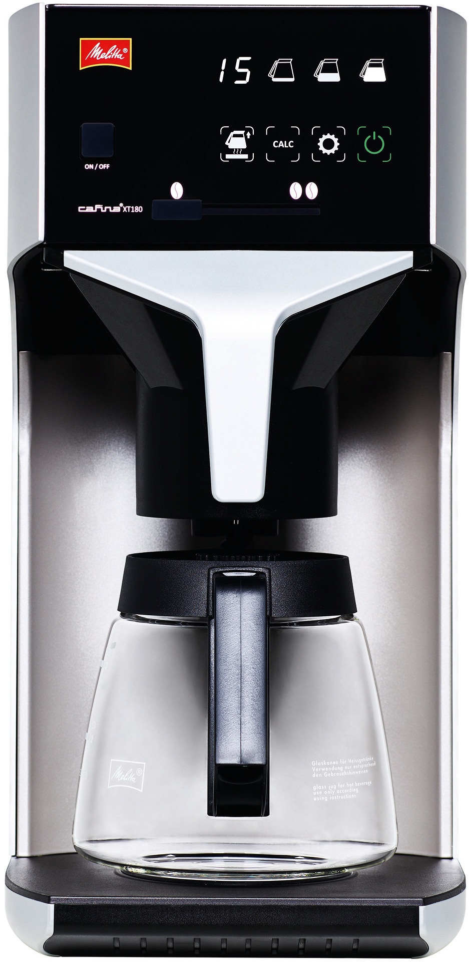 Filterkaffeemaschine 1,80 l mit  Glaskanne / ohne Wasseranschluss / 230 V
