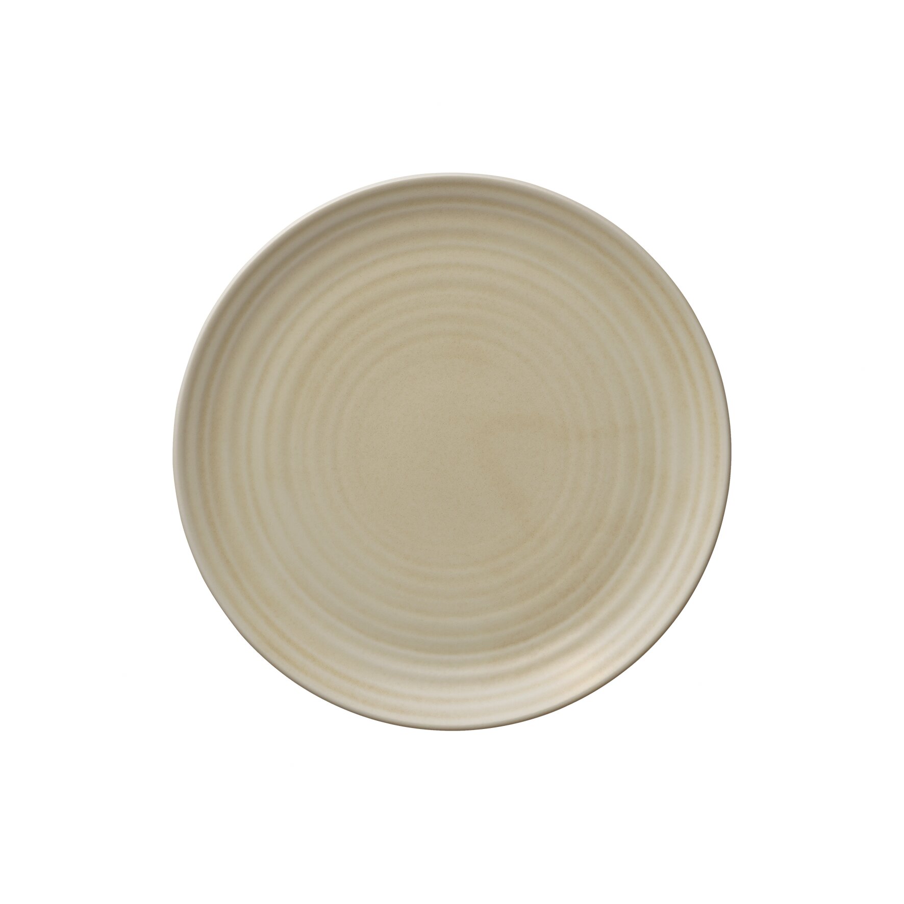 Coupteller flach rund Struktur 260 mm sand Country House