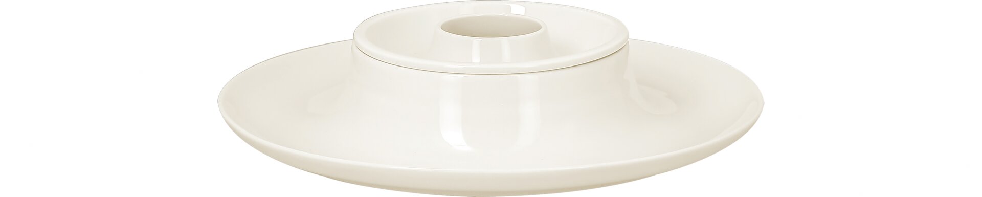 Deckel tief ashore 125 mm plain-white