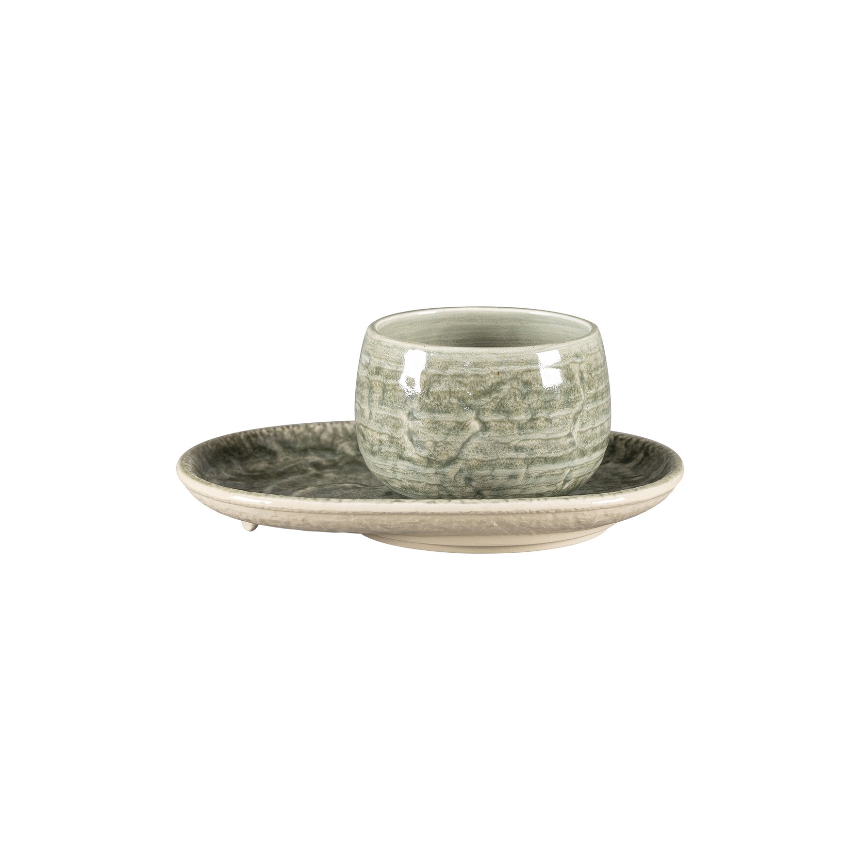 Tasse ohne Henkel 90 mm / 0,30 l Sage green Krush Sage Green