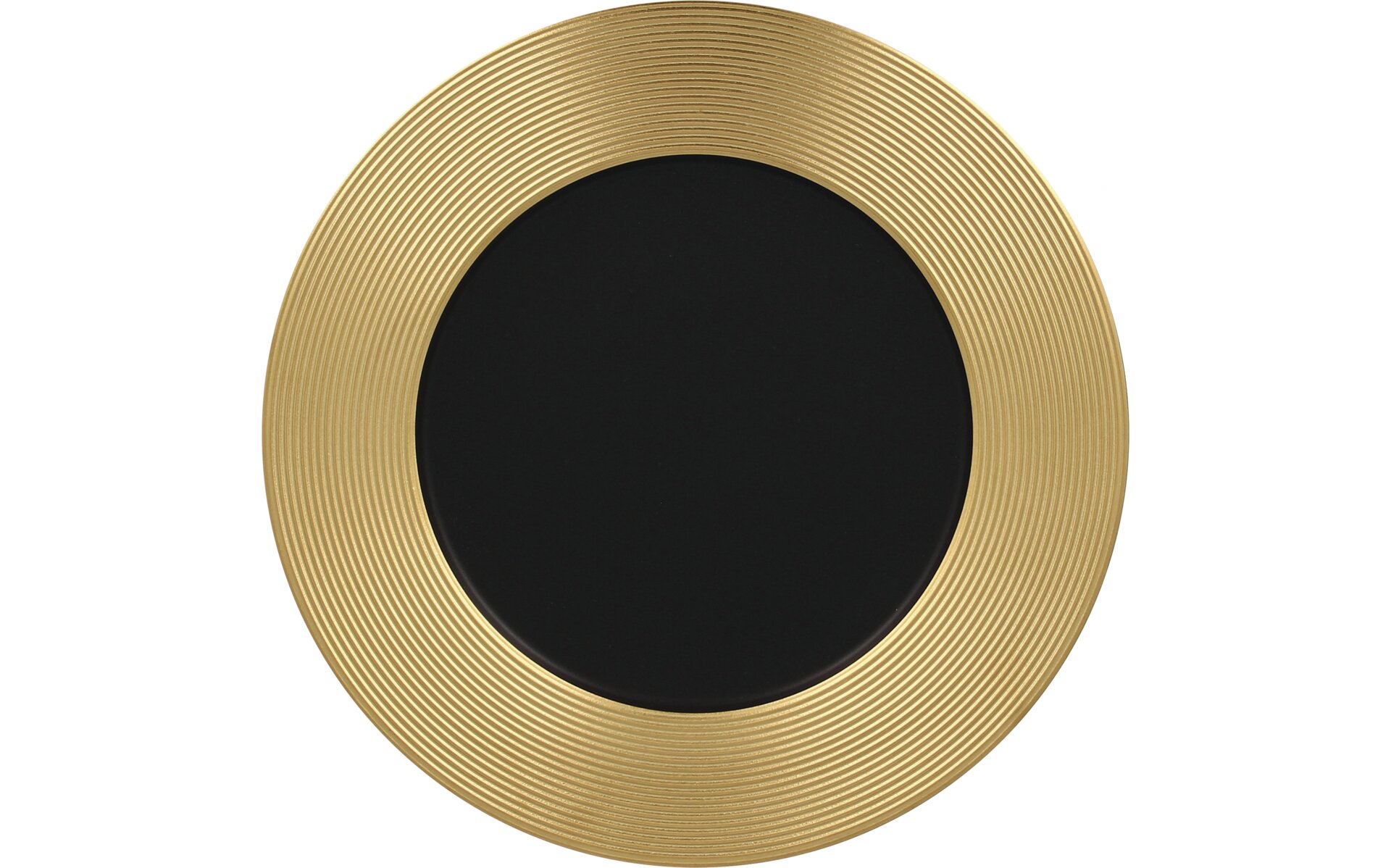 Teller flach 270 mm schwarz / gold