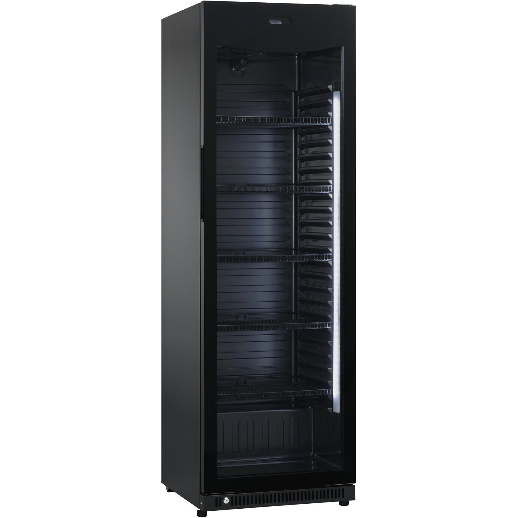 Flaschenkühlschrank Glastür 382 l schwarz eco-line