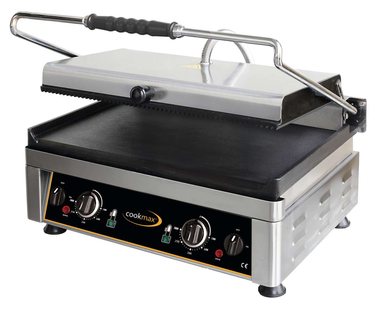 Elektro-Kontaktgrill oben gerillt + unten glatt 510 x 500 x 300 mm