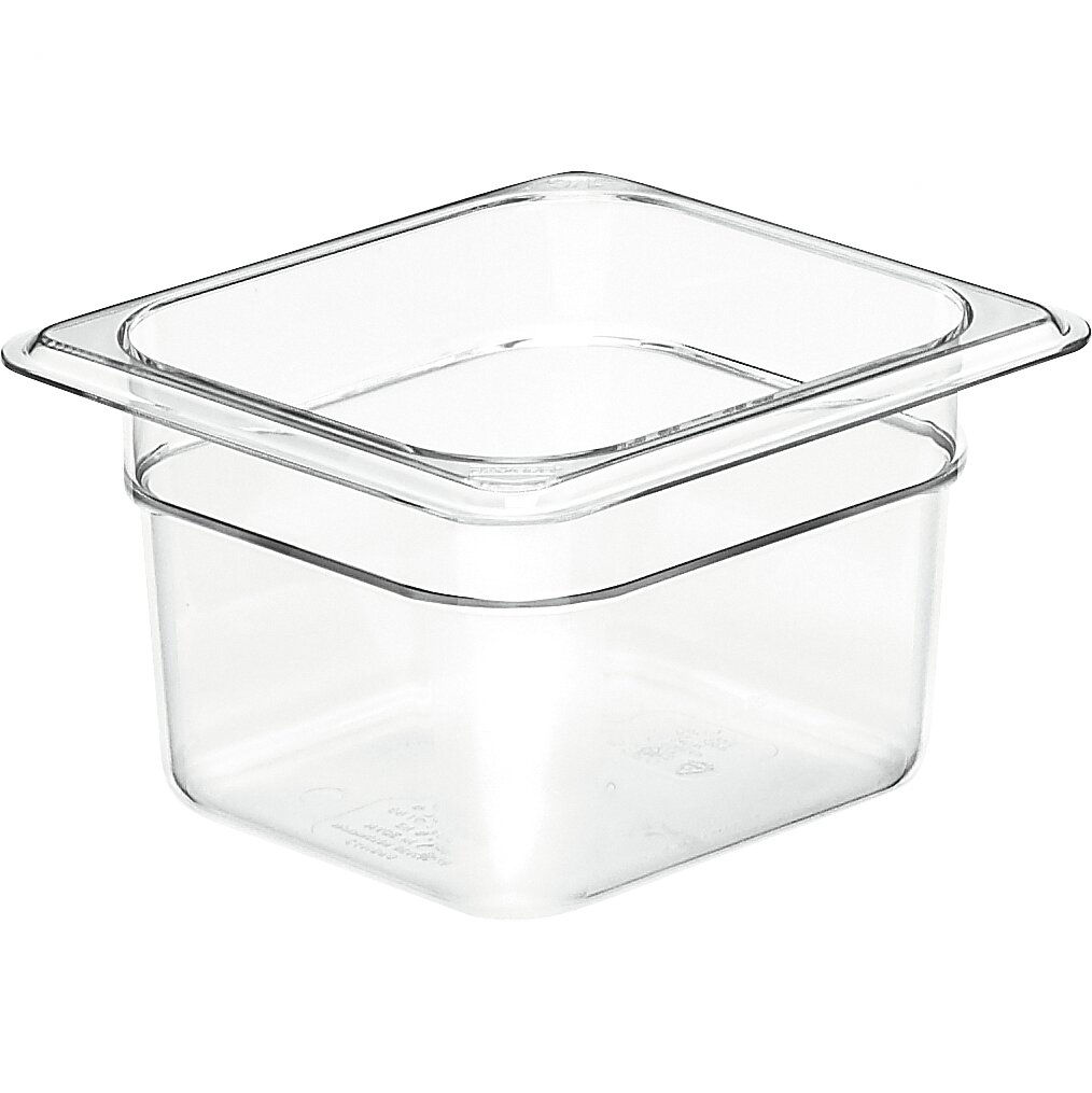 GN-Behälter GN 1/6 176 x 162 x 100 mm Copolymer BPA-frei transparent black