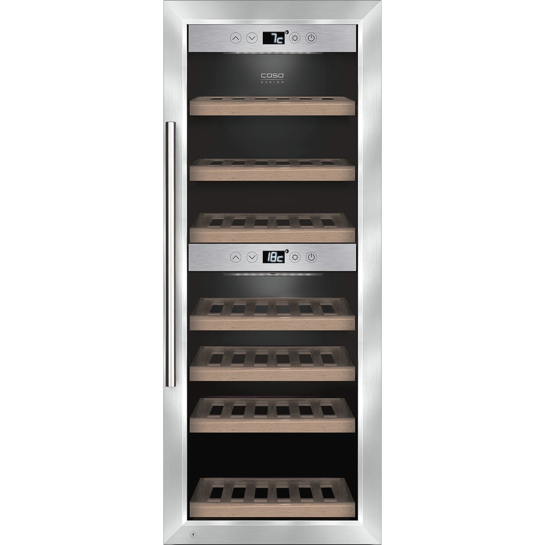 Weinkühlschrank 2 Zonen / 38 Flaschen /  395 x 630 x 1040 mm
