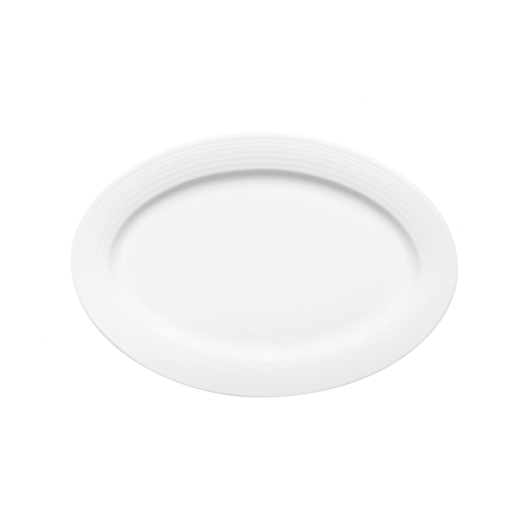 Platte oval mit Fahne 260 x 179 mm