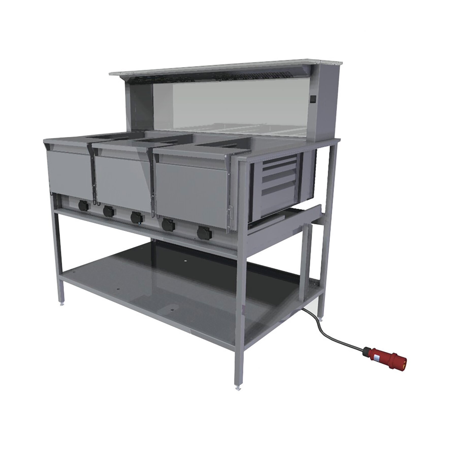 Warmhaltemodul mit Licht/Wärme Aufsatz mit EST 200 mm tief