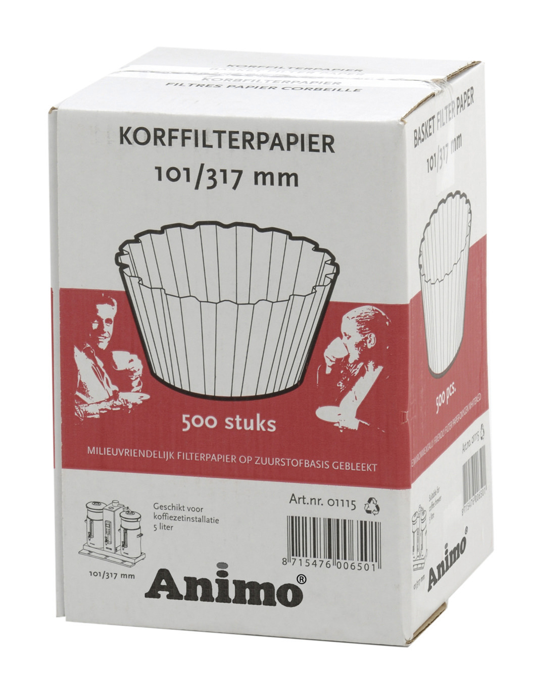 Korbfilterpapier für ComBi-line 500 Blatt / 230 x 320 x 240 mm