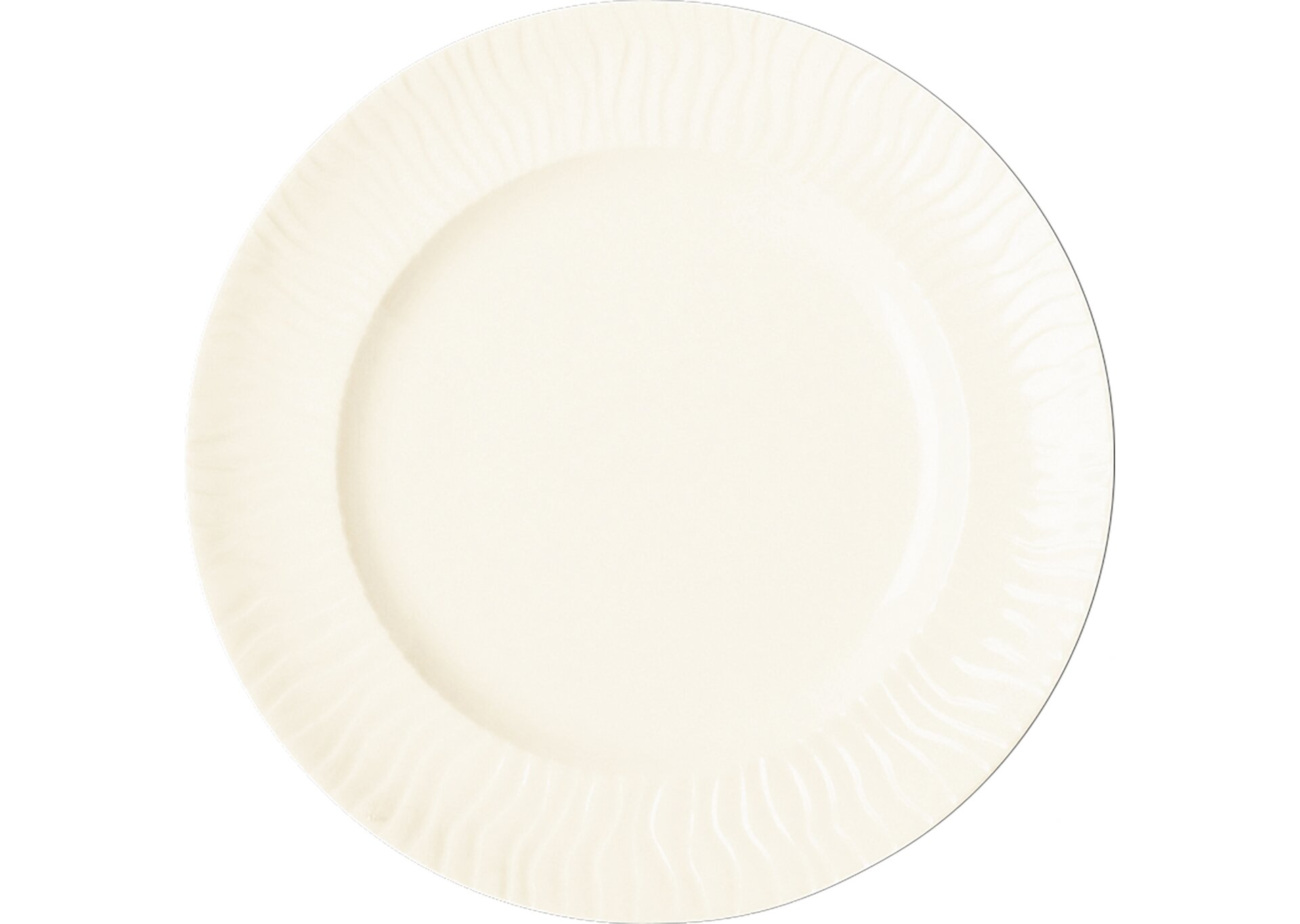 Teller flach rund 310 mm crème