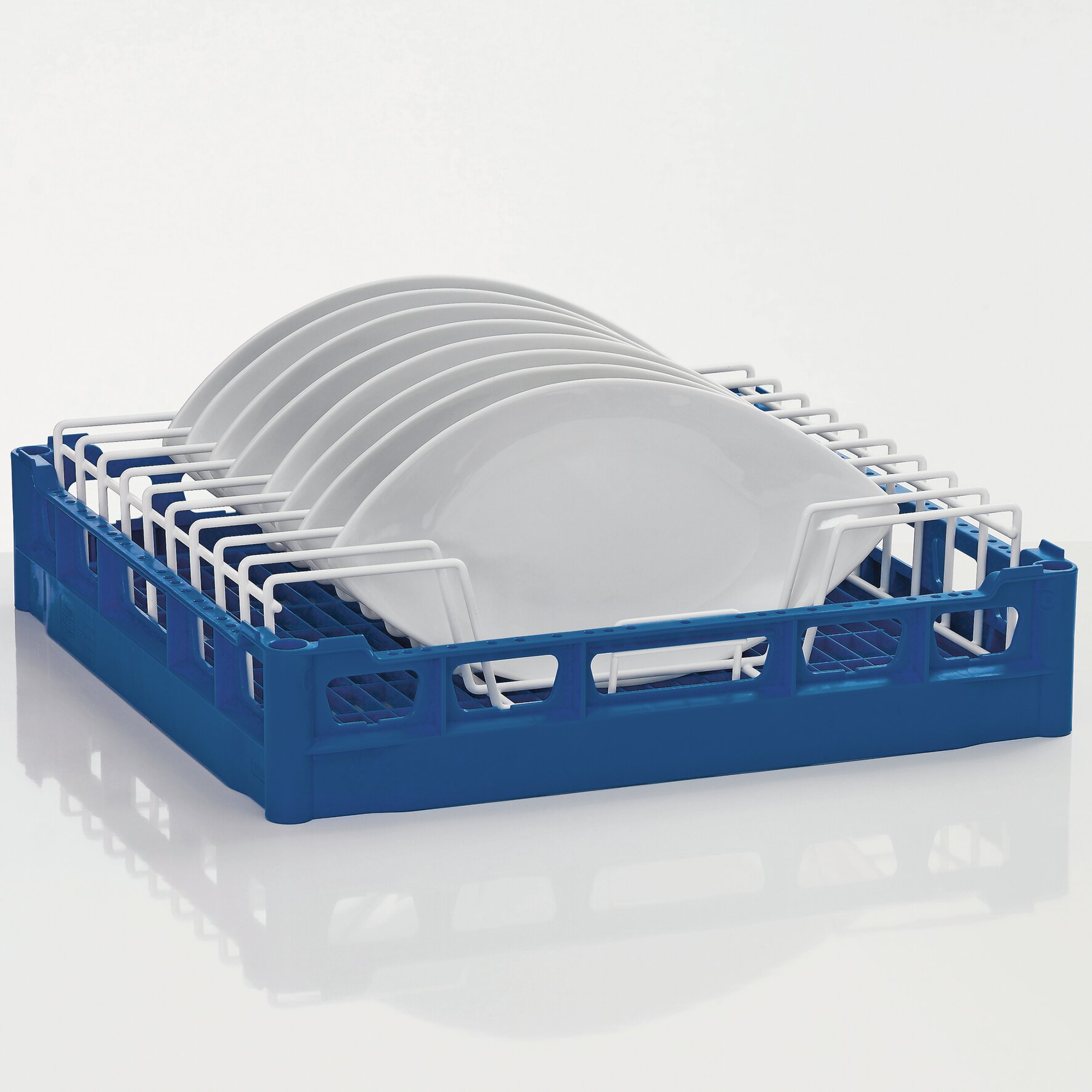 Tellerkorb Kunststoff Größe L 9 Reihen / Drahteinsatz / 500 x 500 x 130 mm