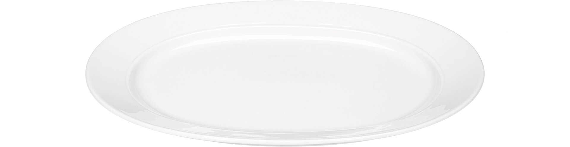 Platte oval mit Fahne 294 x 209 mm