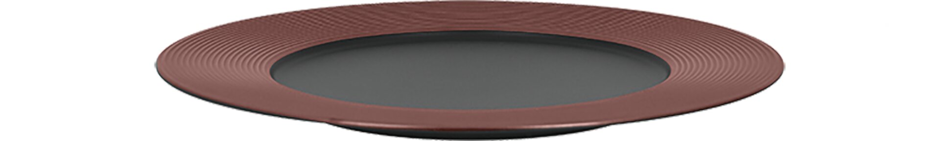 Teller flach 290 mm schwarz / bronze