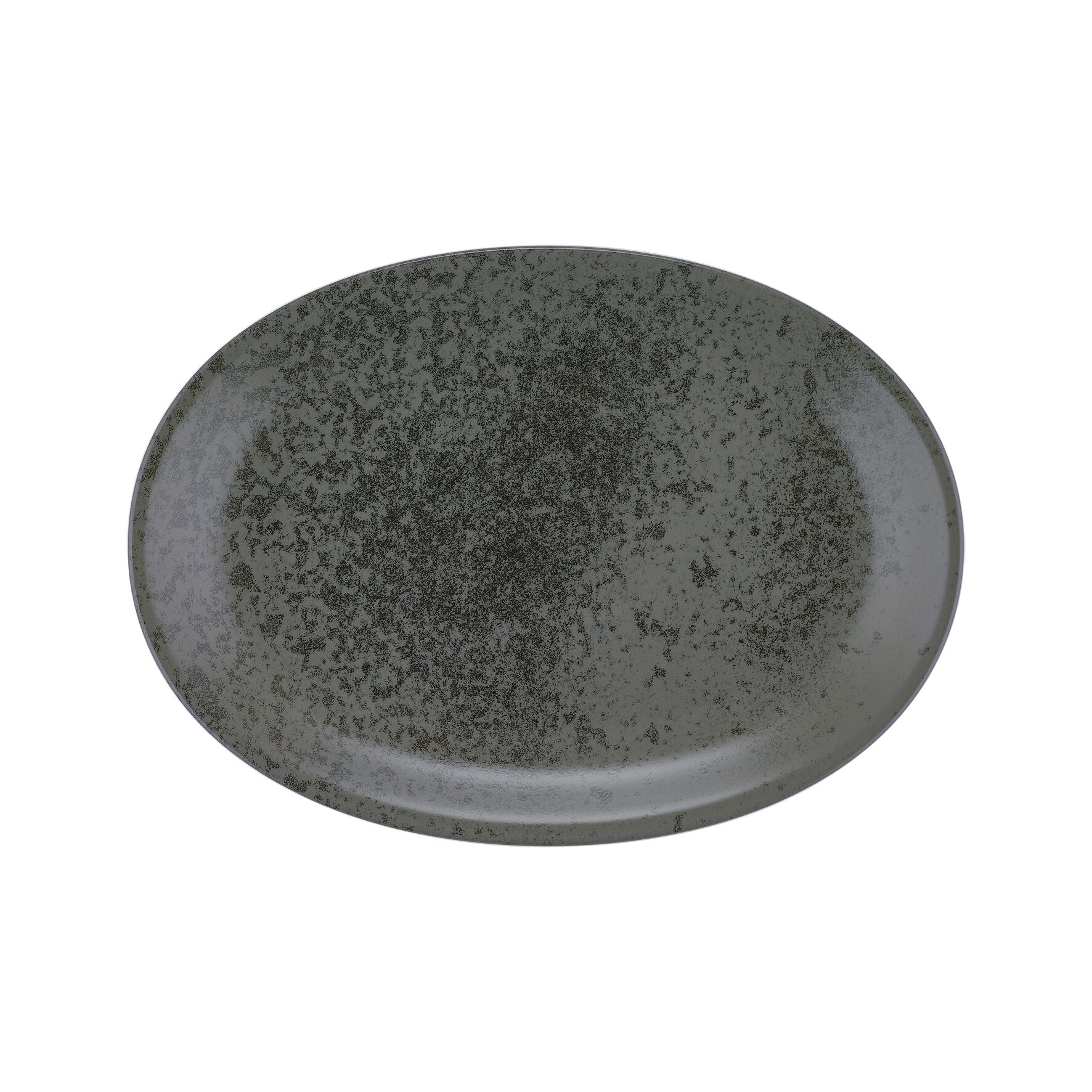 Platte oval 323 x 228 mm black