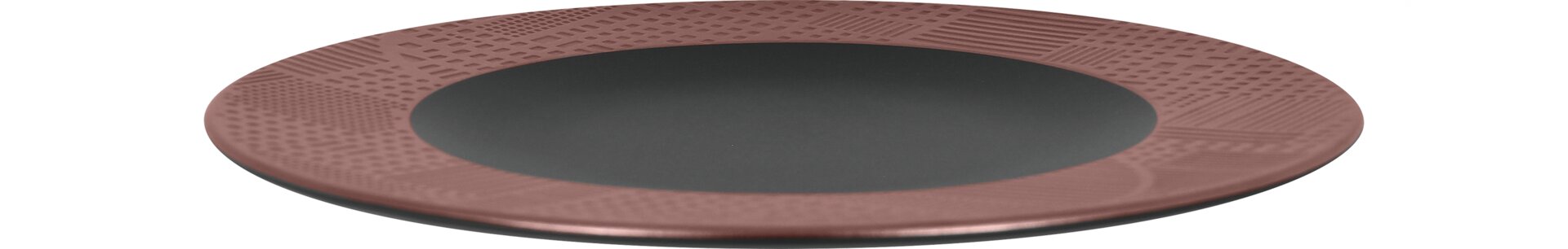 Teller flach 320 mm schwarz / bronze