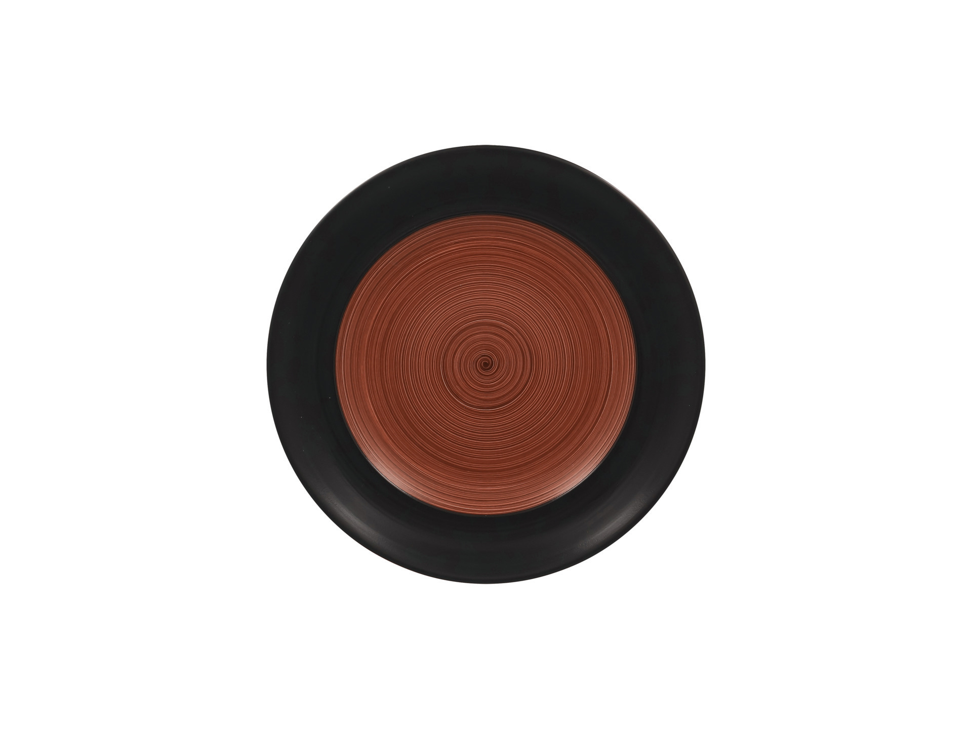 Teller flach rund 240 mm walnut