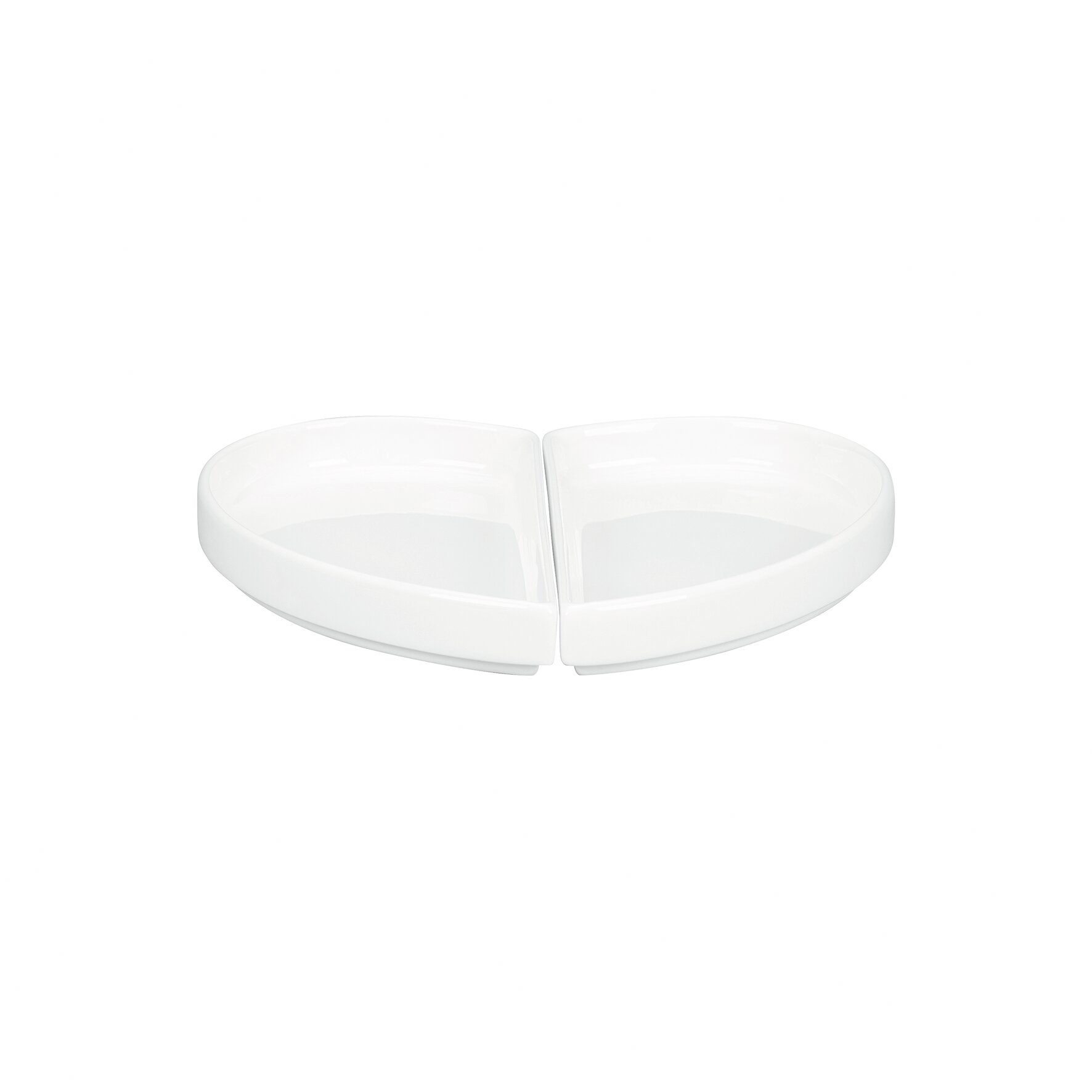 Teller flach ohne Rand / rechte Hälfte 100 x 180 mm / 0,17 l weiß Cliché