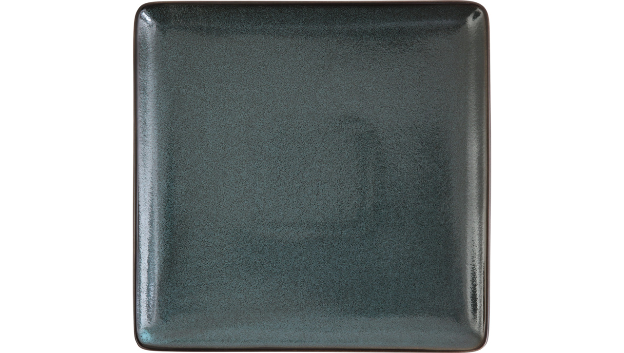 Coupeteller flach eckig 230 mm blau Ston blau/blue