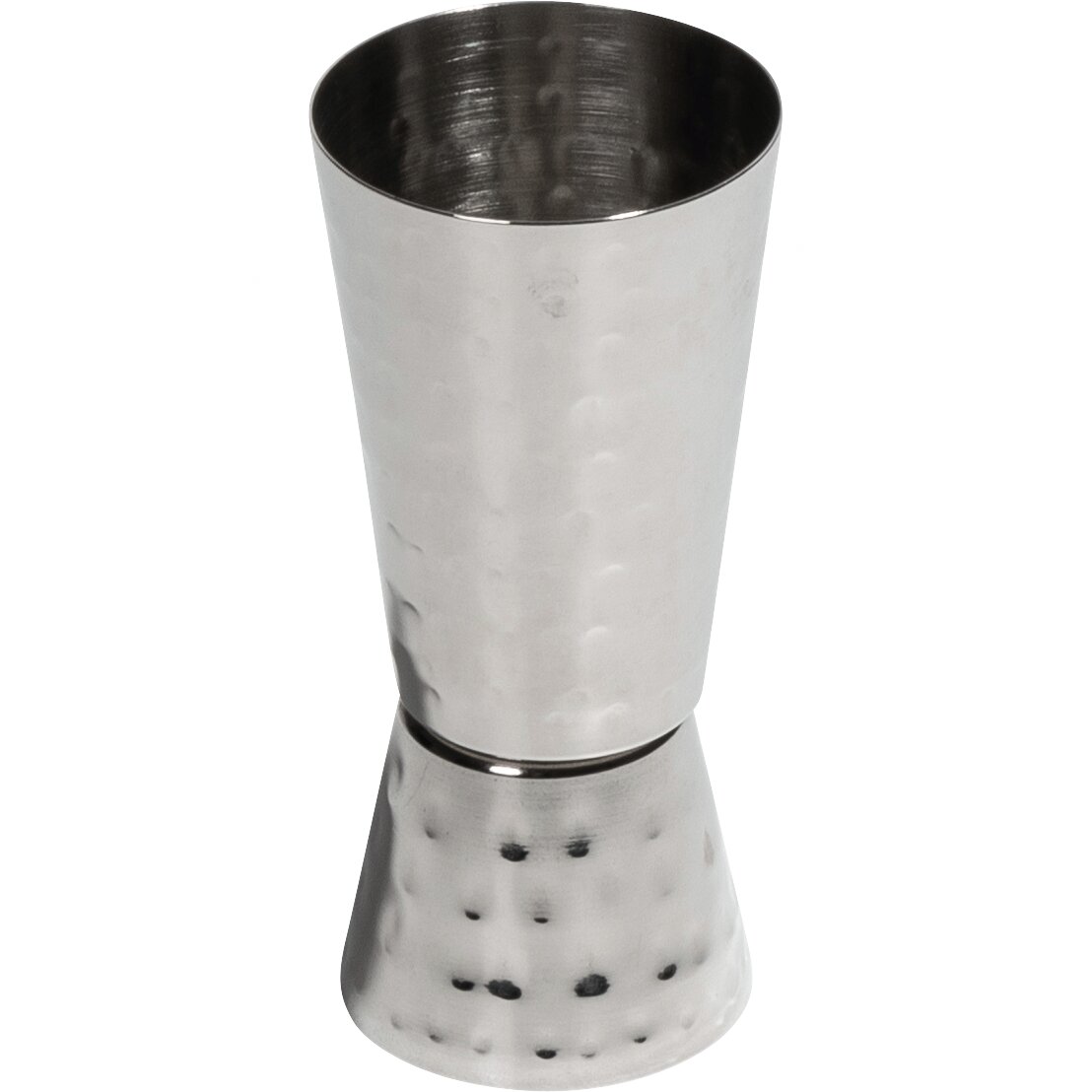 Jigger 90 mm hoch Hammerschlag-Optik Edelstahl Bar