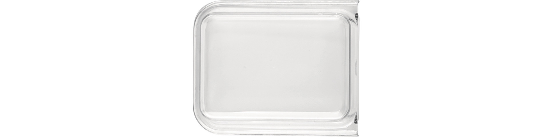 Deckel rechteckig / hoch 126 x 103 mm transparent
