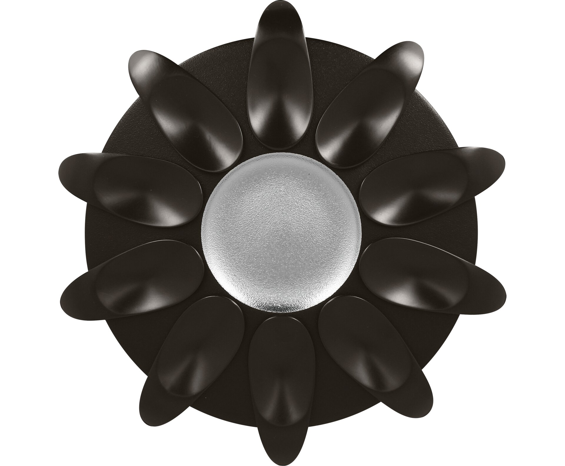 Teller mit 10 Flächen 300 mm silver