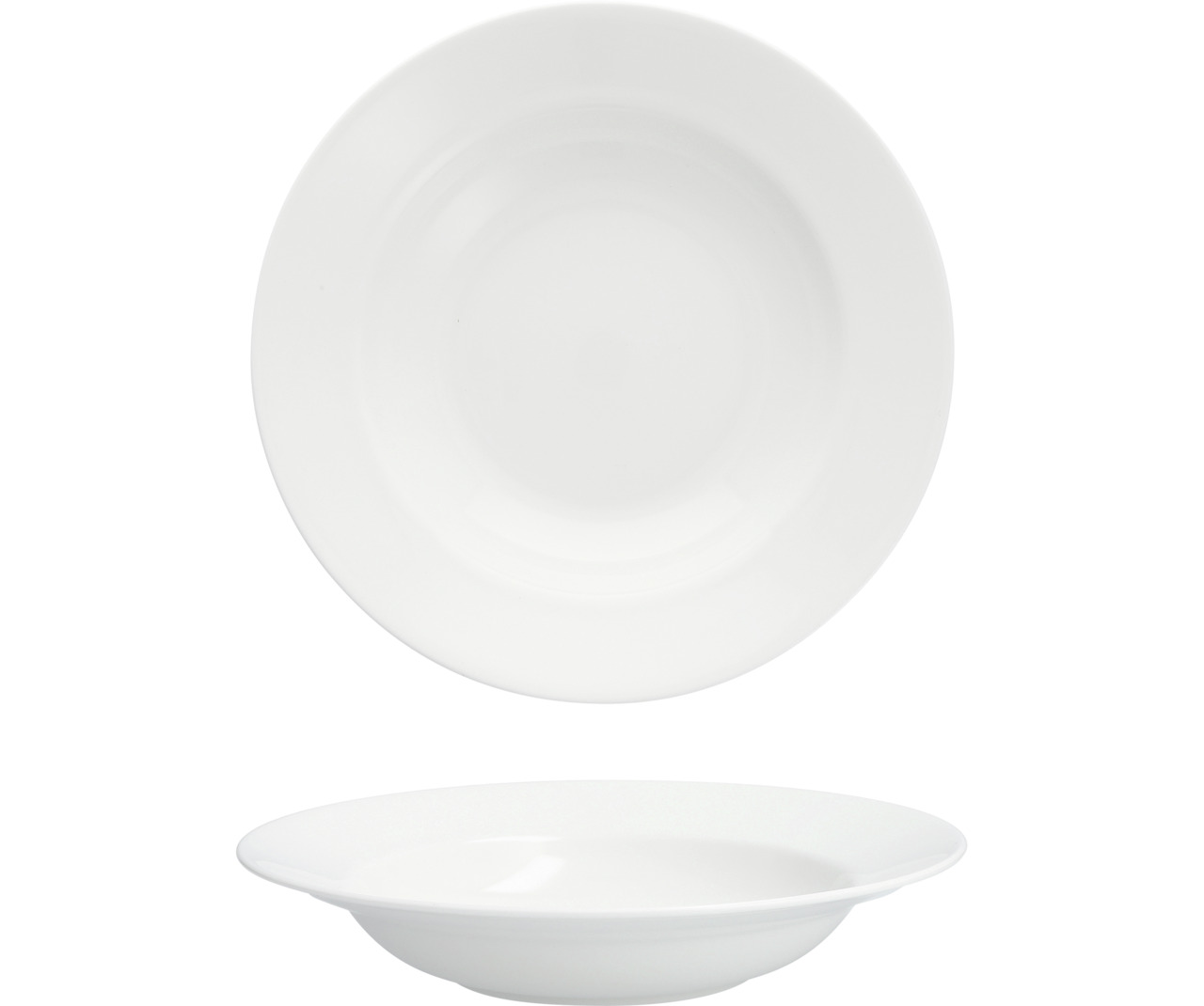 Teller tief mit Fahne 243 mm / 0,40 l weiß Snow