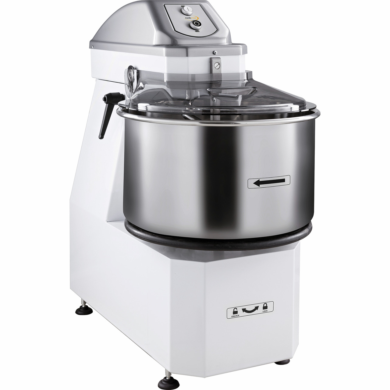 Teigkneter für 38 kg / 42 l mit anhebbarem Kopf + herausnehmb. Schüssel