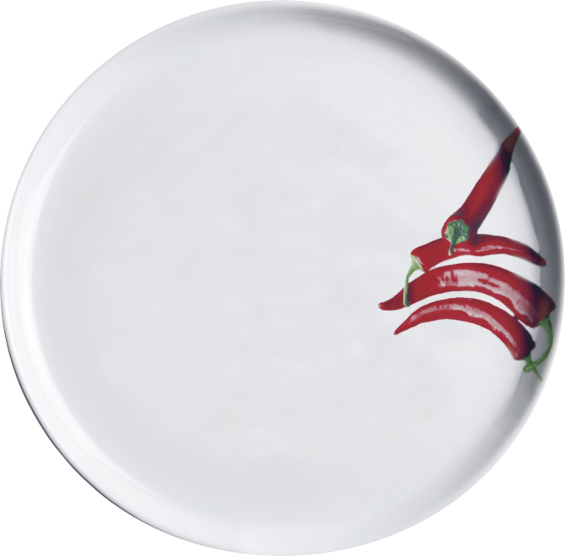 Pizzateller weiß mit Dekor "Peperoni" 30 cm