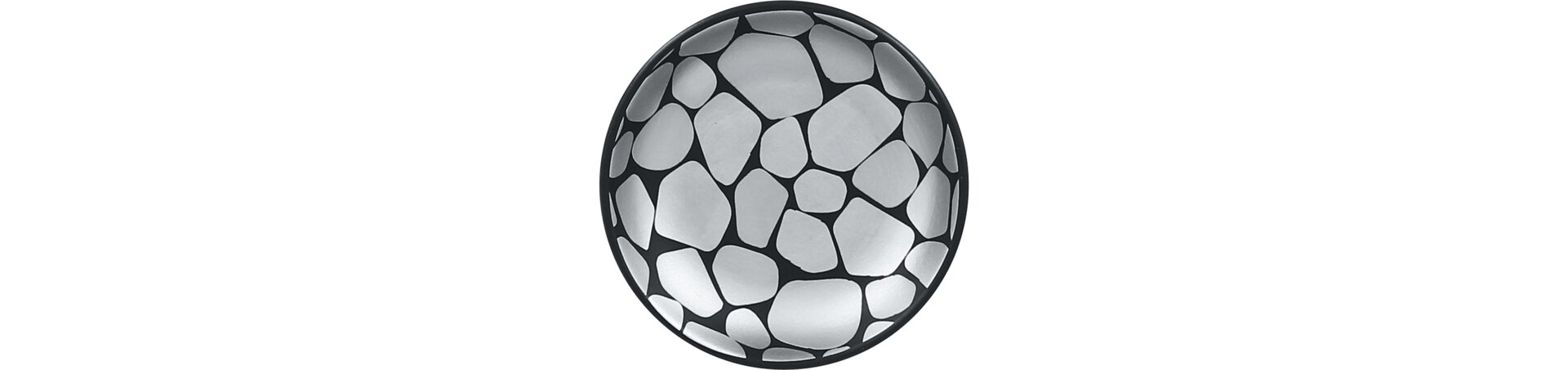 Butterschale 90 mm / 0,13 l silber / schwarz