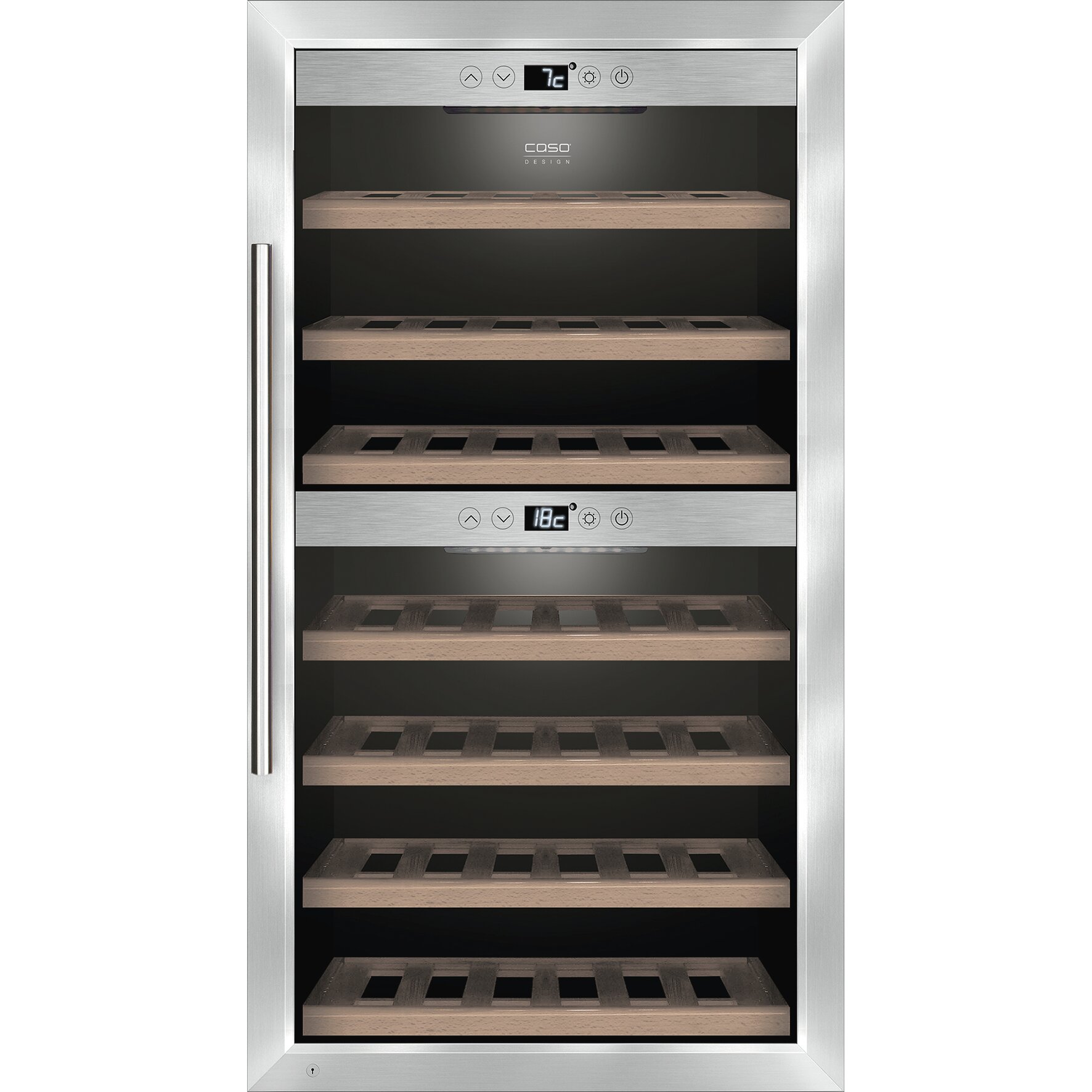 Weinkühlschrank 2 Zonen / 66 Flaschen /  595 x 630 x 1035 mm