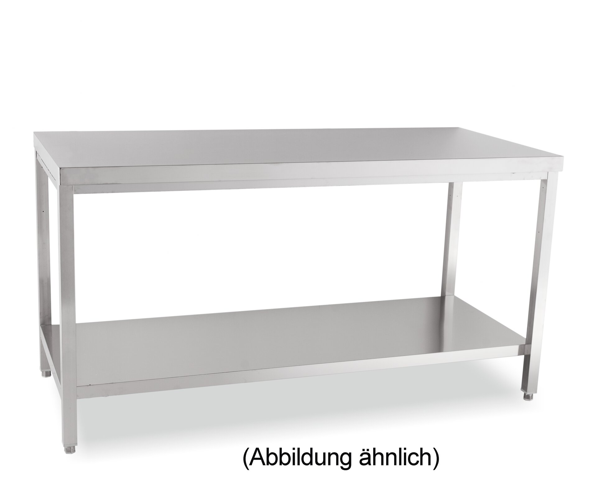 Arbeitstisch verschweißt mit Ablageboden ohne Aufkantung 1000 x 600 x 850 mm