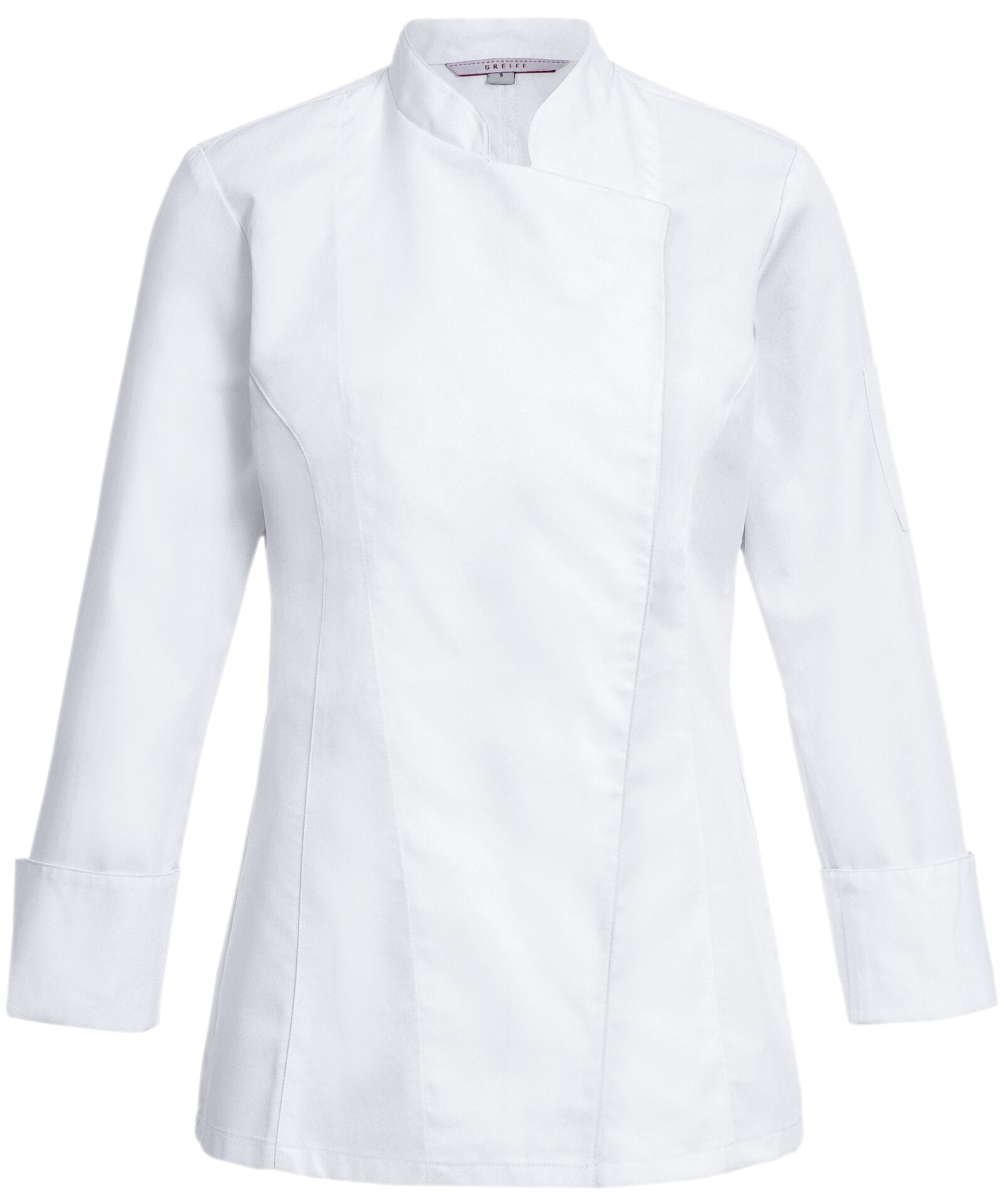 Kochjacke Damen, Druckknöpfe, langarm Größe S