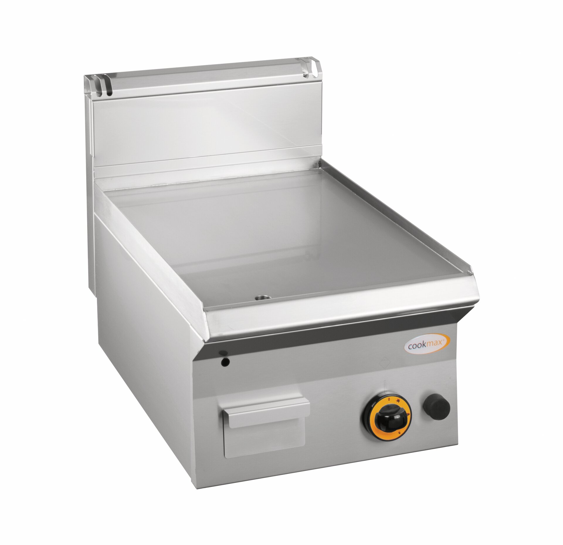Gas-Grillplatte, verchromt, glatt, 1 Heizzone, 400 x 650 x 270 mm