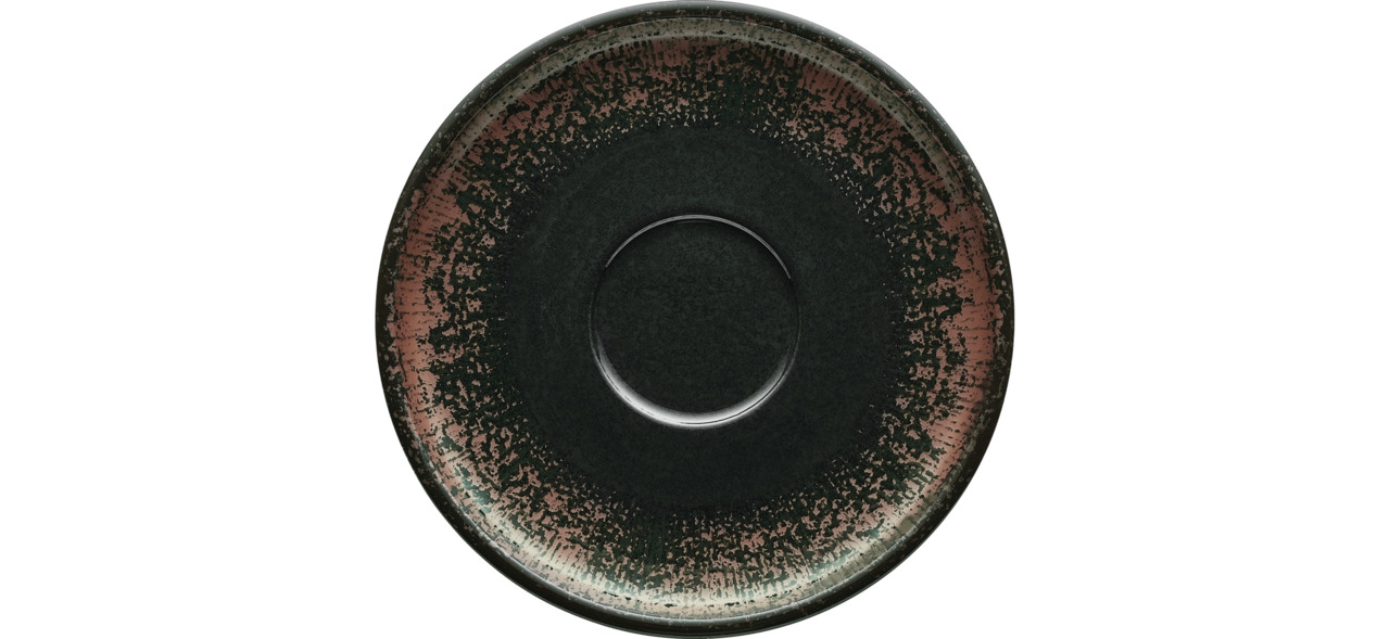 Kombi-Untertasse 166 mm schwarz Shiro Komodo