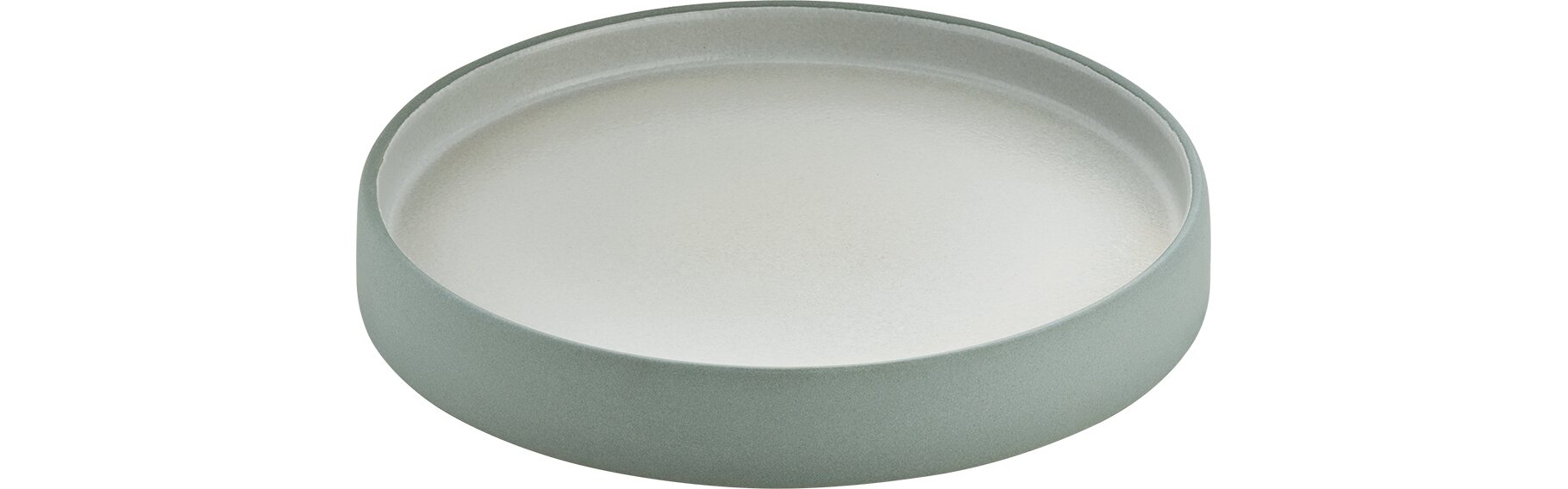 Teller flach / halbtief 210 mm grau/weiß 2in1