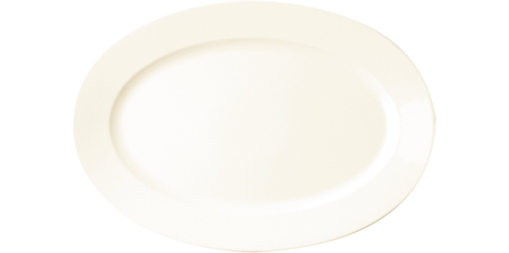 Platte oval 320 x 220 mm creme Banquet