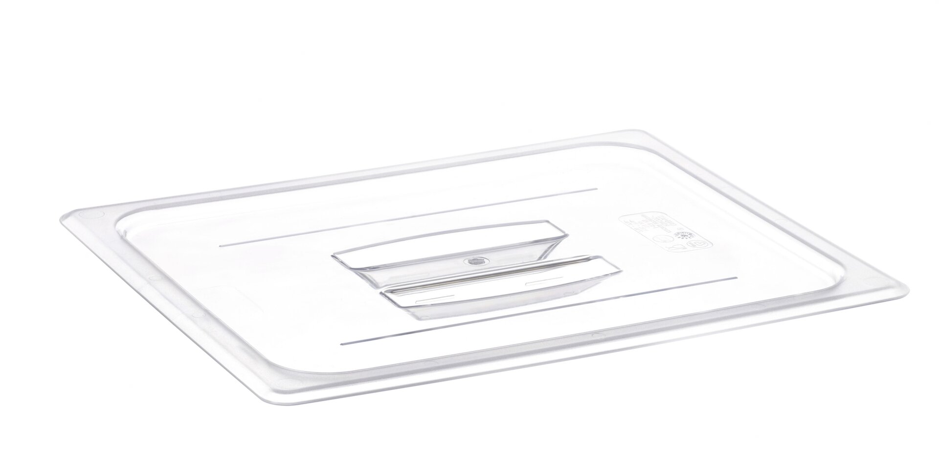 GN-Deckel GN 1/2 325 x 265 mm mit Griff ohne Aussparung Polycarbonat transparent