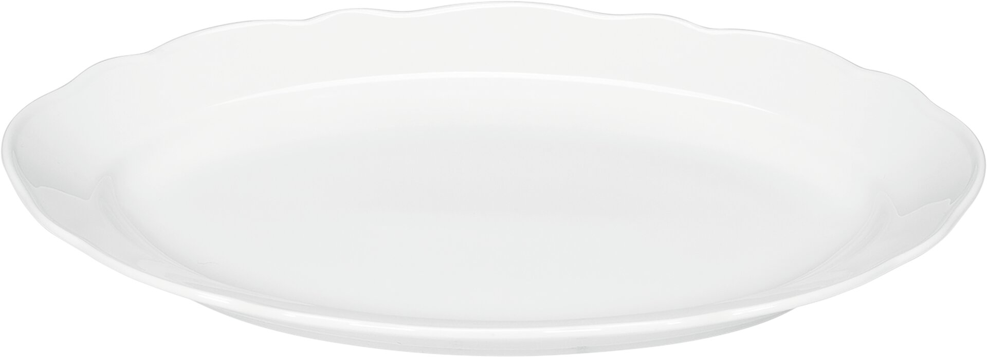 Platte oval mit Fahne 355 x 238 mm
