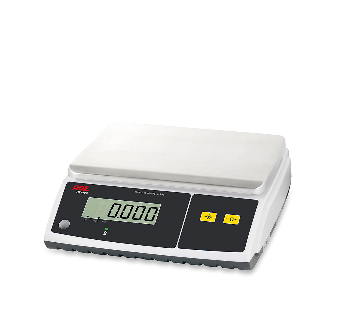 Zweibereichs-Kompaktwaage 15,00 kg /  ohne Eichung / Wiegefläche 260 x 205
