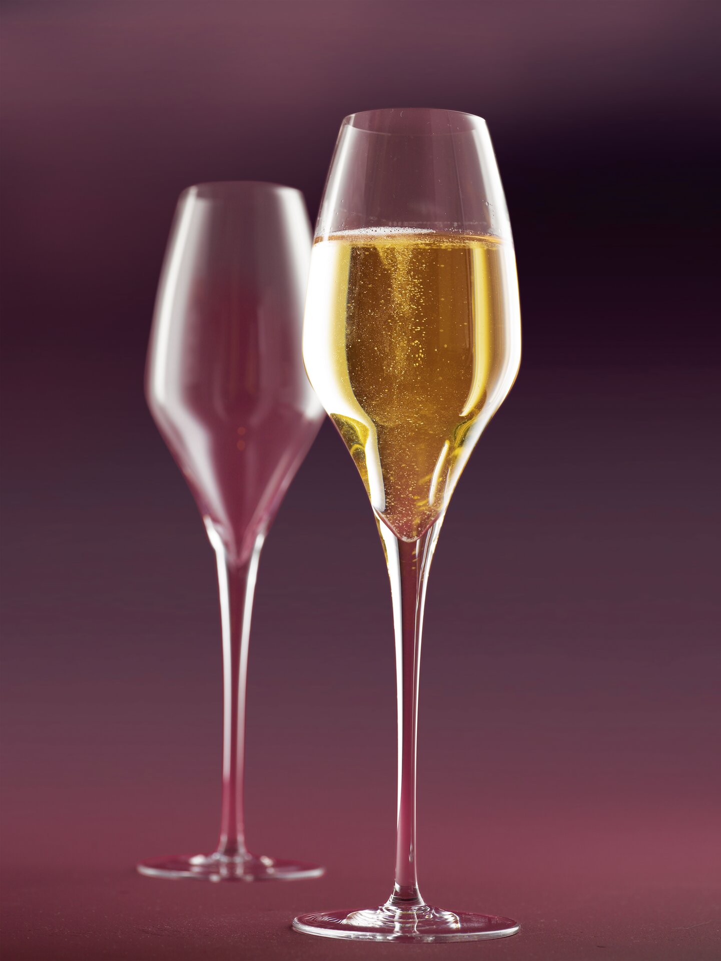 Champagnerglas 76 mm / 0,37 l mit Moussierpunkt