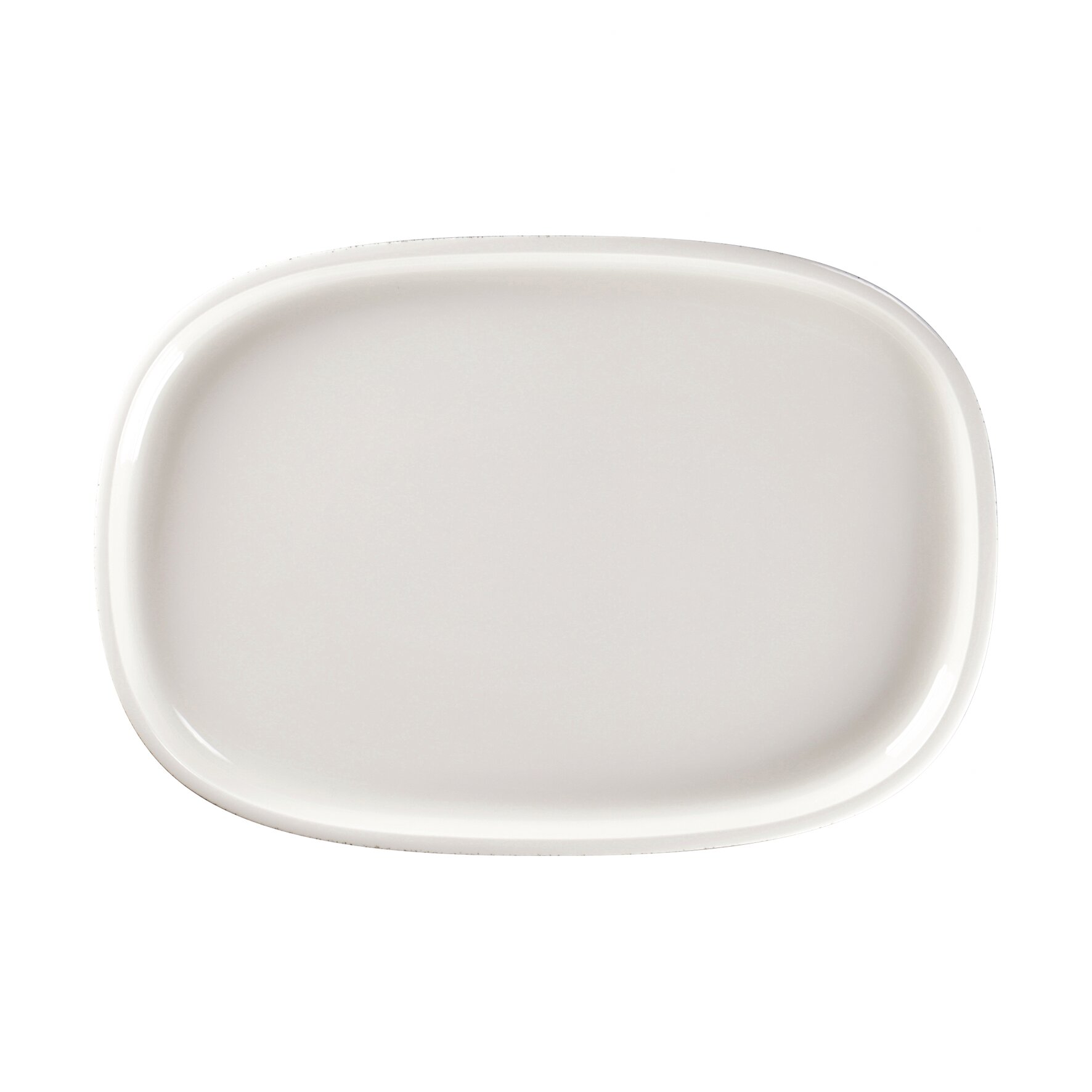 Platte oval flach 332 x 230 mm dual grey Ease Dual Grey