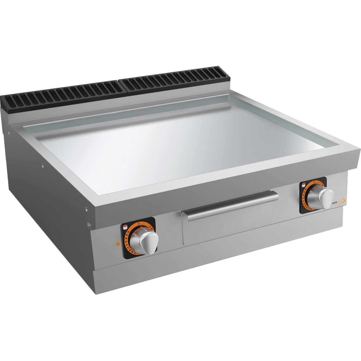 Elektro-Grillplatte, glatt, verchromt,  2 Heizzonen