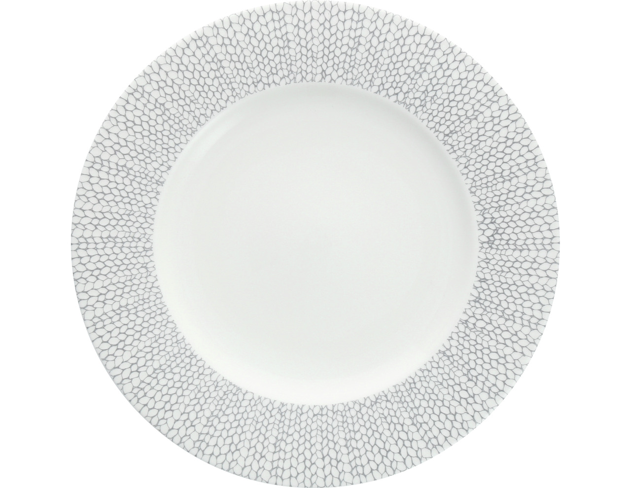 Teller flach mit Fahne 310 mm weiß-grau Amanda