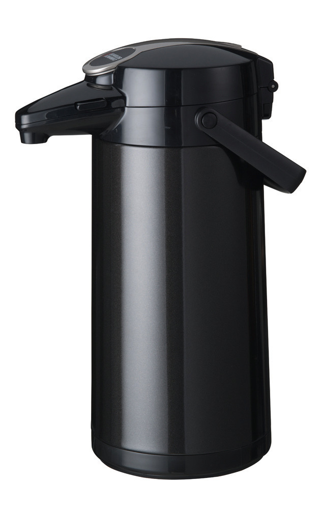 Isolierkanne Furento 2,20 l / mit  Druckhebel / Edelstahlzylinder schwarz