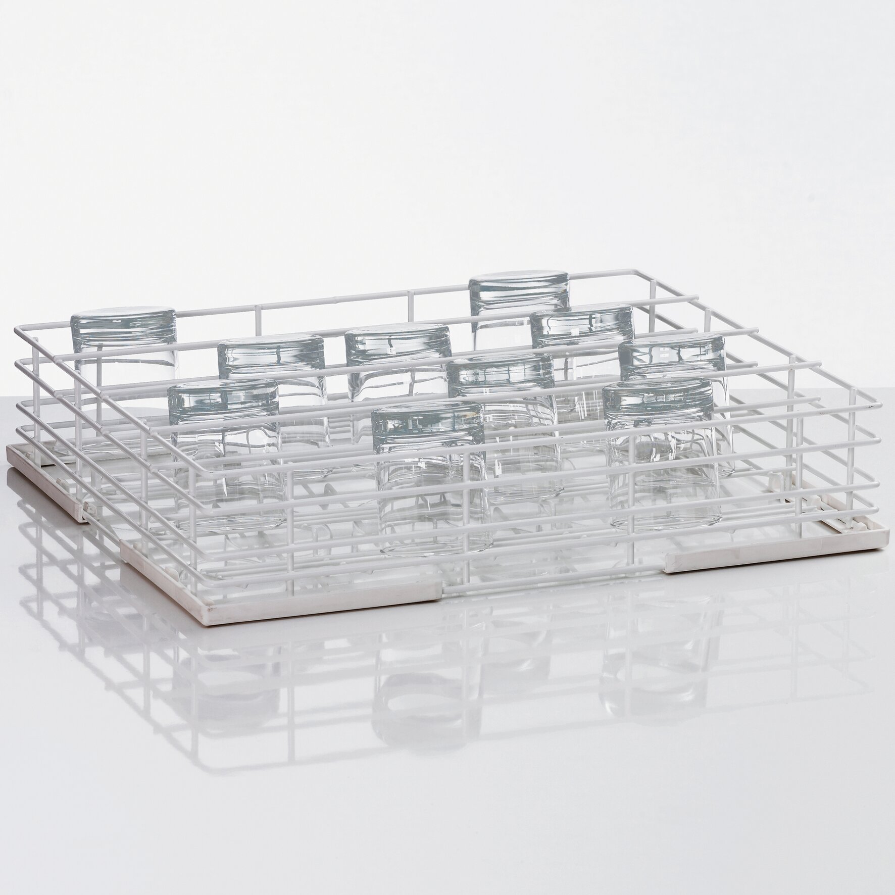 Gläserkorb aus Drahtgitter Größe M /  4 Reihen / 500 x 430 x 105 mm