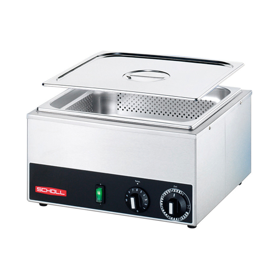 Steamjet Universal-Schnelldämpfer/ -Warm haltegerät GN 2/3 mit Scharnierdeckel
