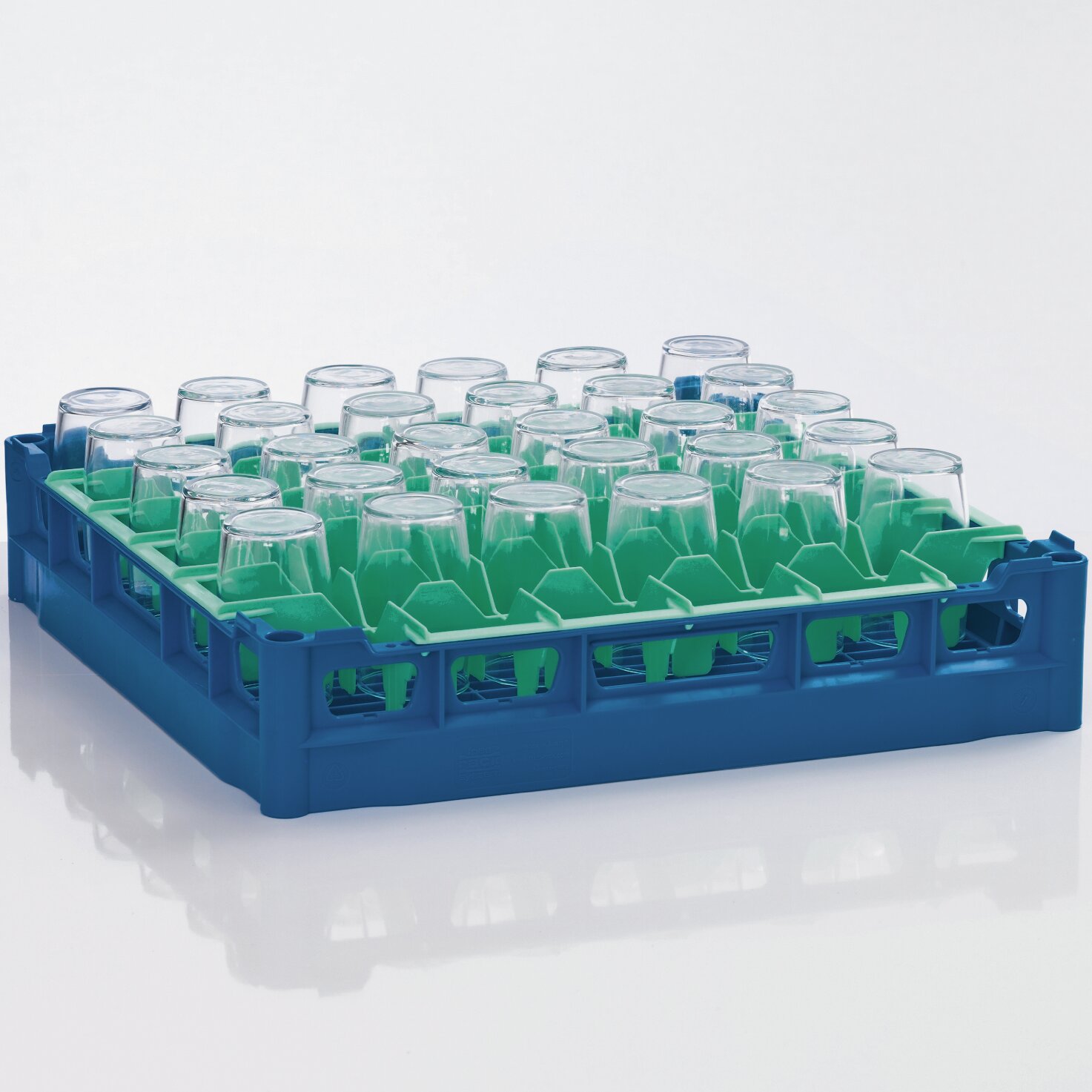 Gläserkorb Kunststoff für 36 Gläser / 500 x 500 mm / max. Glashöhe 70 mm